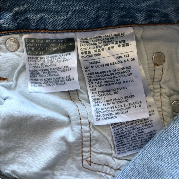 Levi’s 501 CT Distressed Light Wash Jeans Size 26W 32L - Picture 8 of 14